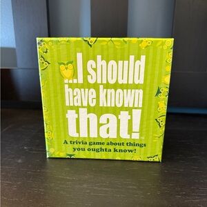 I Should Have Known That Trivia Game NWOT